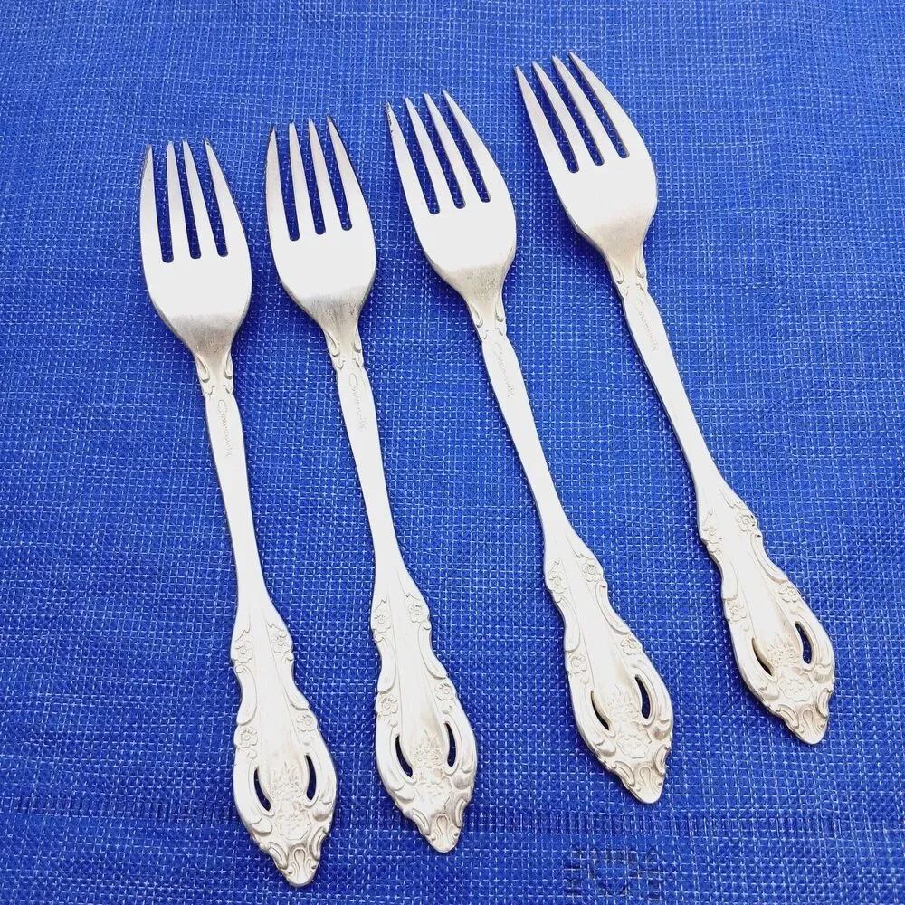 Oneida Community SILVER ARTISTRY Set 4 Dinner Fork Silverplate Flatware VTG